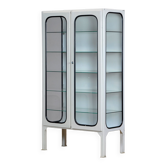 Glass & Iron Medical Cabinet, 1970s