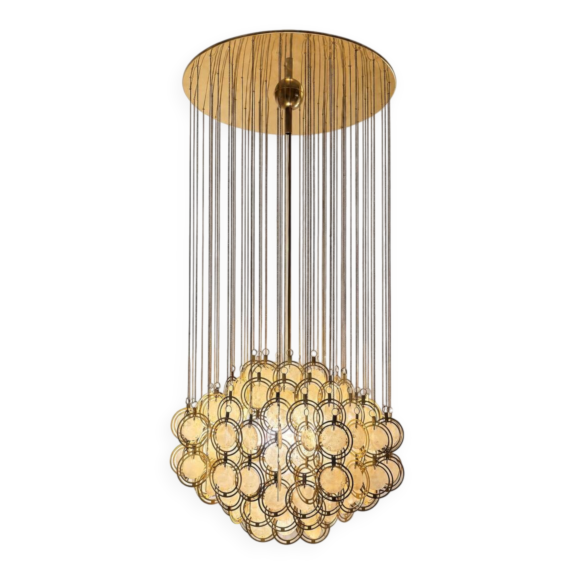 Suspension, Brass and Mother of Pearl, Italy, 1970s - 2 available