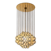 Suspension en laiton et nacre, Italie, années 1970