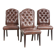 Set of 4 vintage cowhide leather chesterfield dining chairs