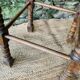 High wooden turned stool