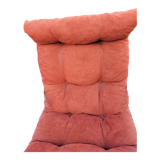 Brick velvet armchair