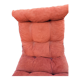 Fauteuil en velours brique