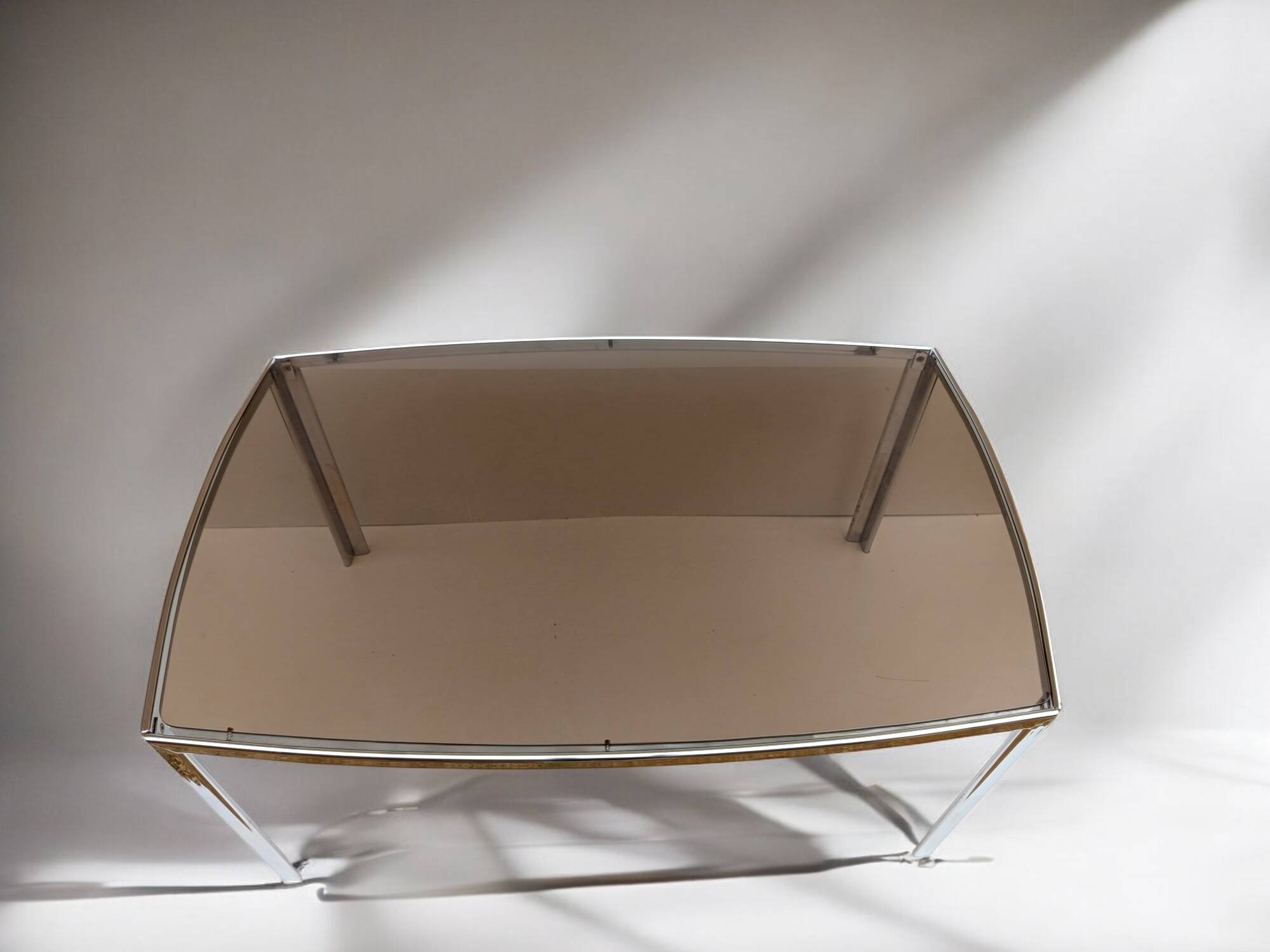 Vintage smoked glass table