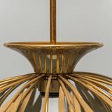 Lampadaire en laiton en forme de fleur des années 70 vintage modernariato