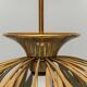 Lampadario en laiton en forme de fleur des années 70 vintage modernariato