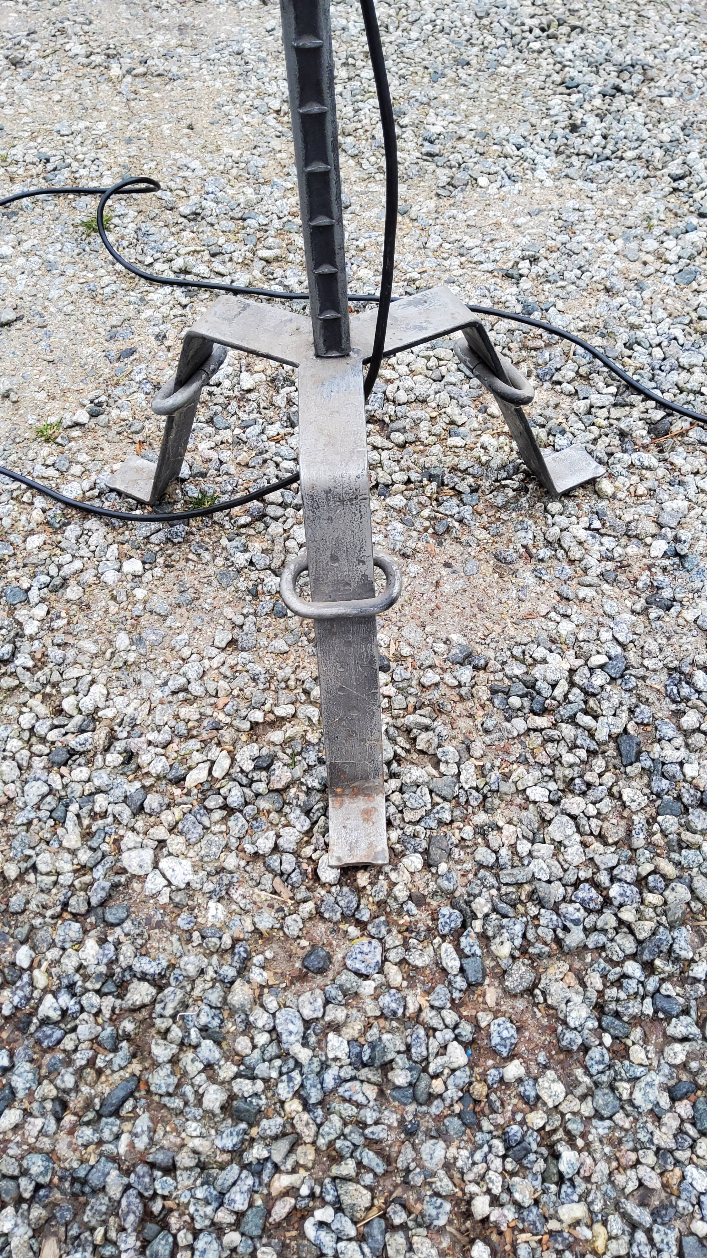 Brutalist iron lamppost of the 1960s