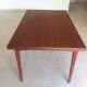 Table  scandinave en teck massif 1960 avec 2 rallonges coulissantes