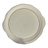 Large earthenware tart dish from Gien Quimper with a golden rim D35