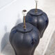 Pair of midnight blue ceramic lamps