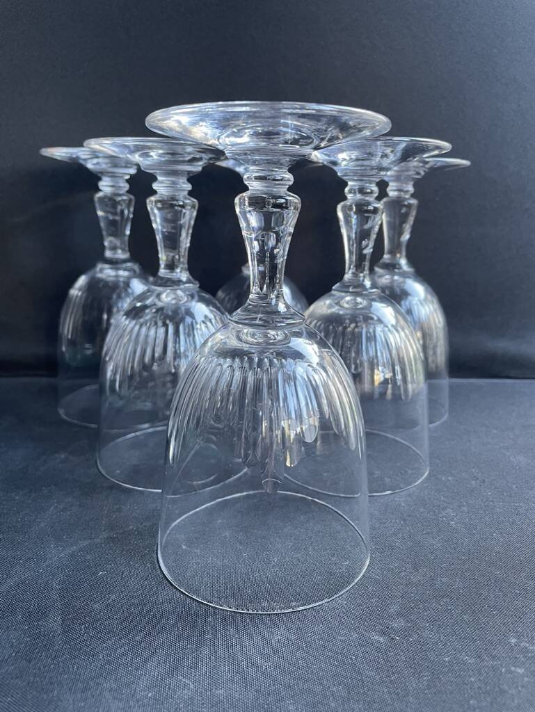6 baccarat water glasses – art nouveau