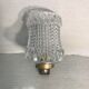 Vintage wall sconce with black metal sconce and glass reflector molded, 70s