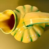 Pichet forme melon en barbotine