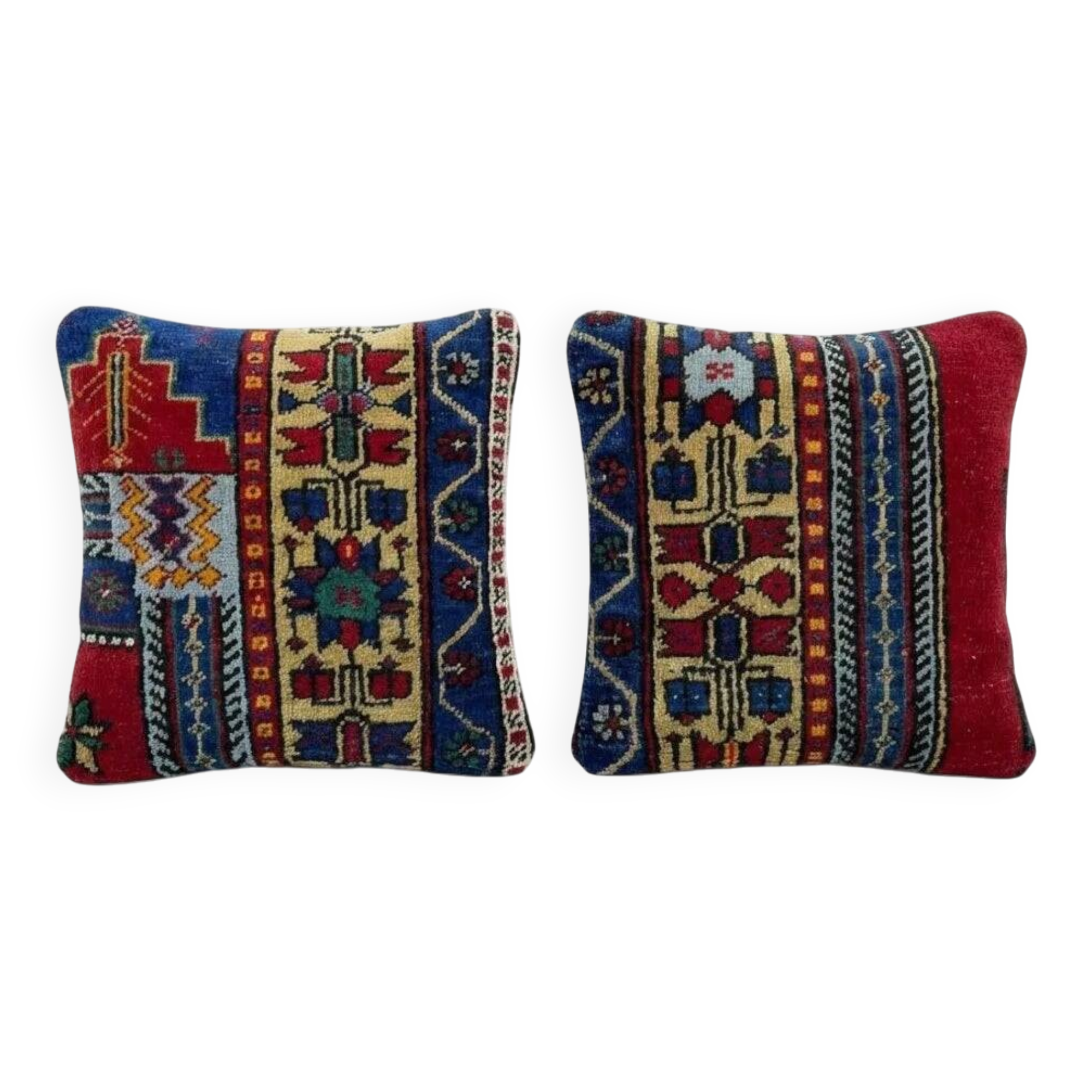 Set of 2 vintage Turkish cushion covers 41x41 cm