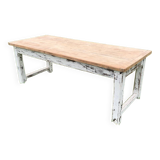 Farmhouse table with built-in storage