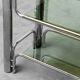 1970s vintage metal smoked glass vintage modern antique tv stand table