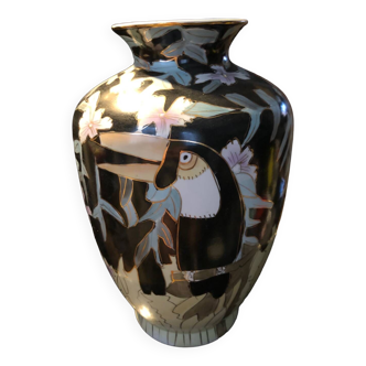Vintage Parrot / Toucan Vase