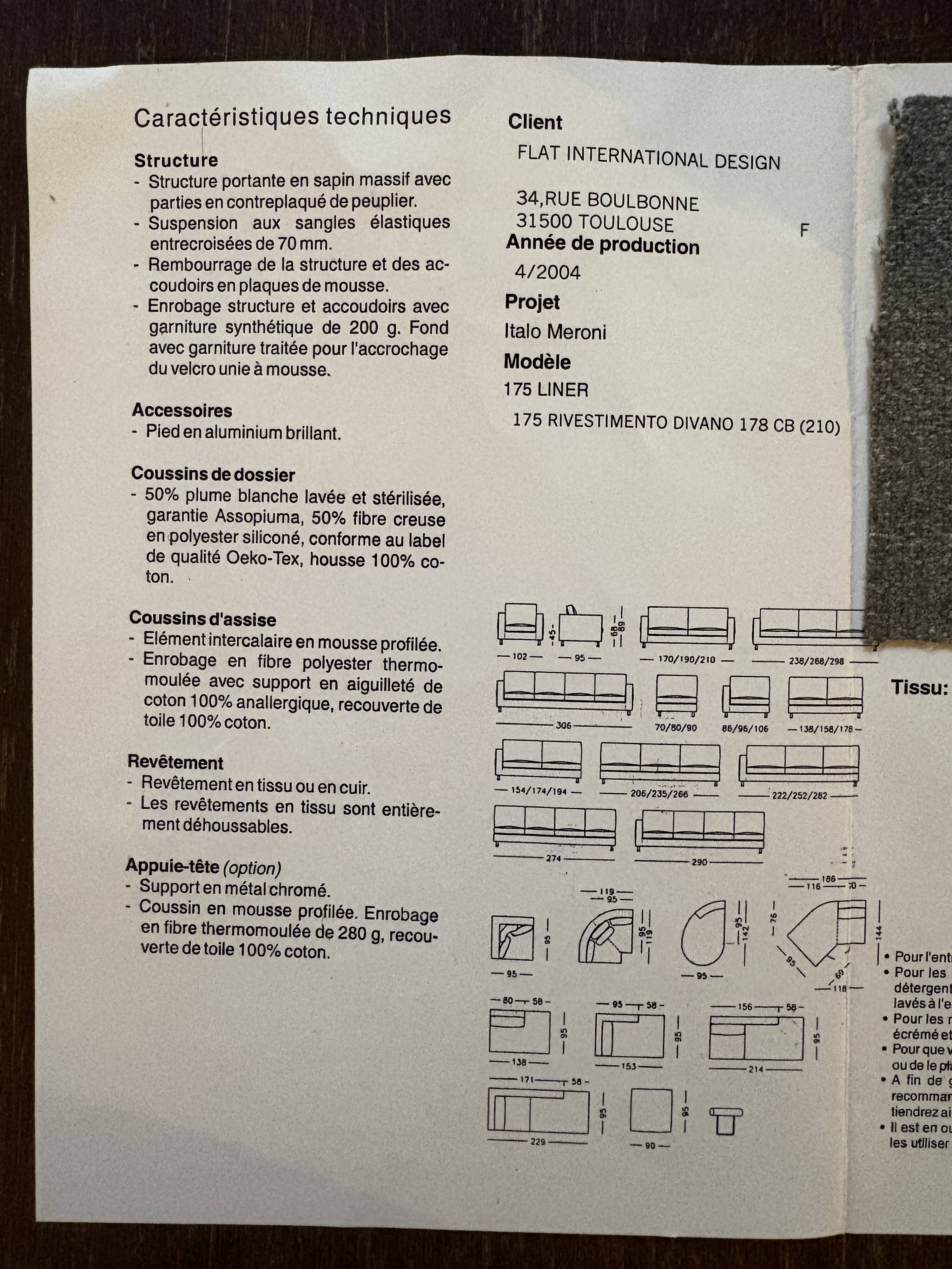 Contemporary canapé Vibieffe fabric