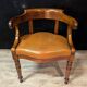 Fauteuil de bureau en noyer, époque Restauration