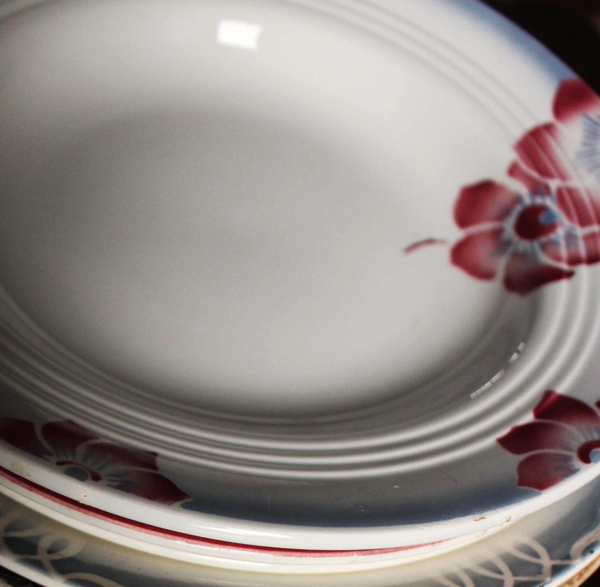 6 mismatched soup plates Marsac Marinette Digoin Badonviller