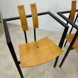 3 old Karl Friedrich Forster raw design chairs model Trix KFF postmodern 70s/80s
