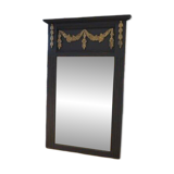 1930s Art Deco solid oak and beveled glass mirror