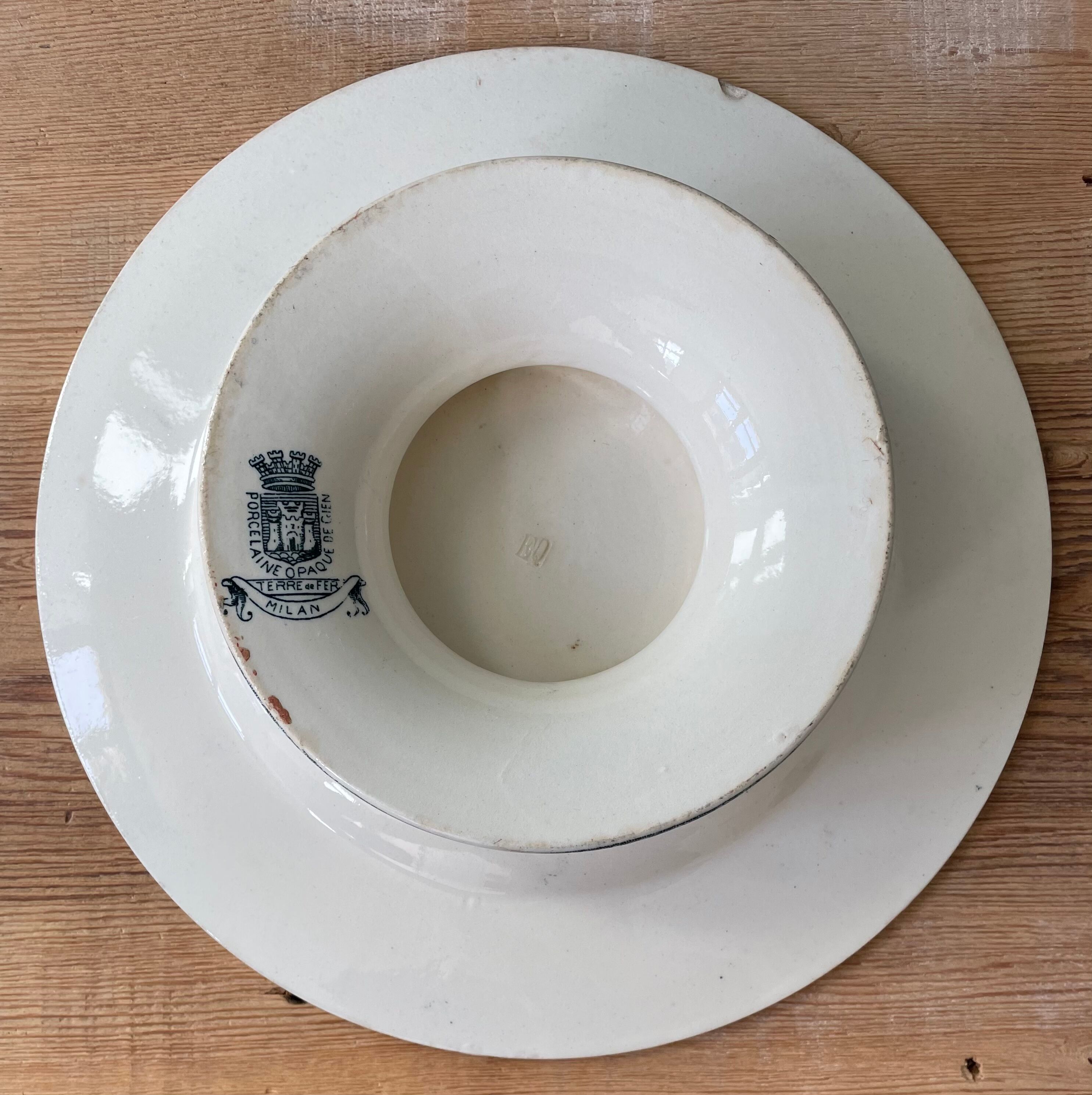 Compotier Terre de Fer, Milan collection, Gien porcelain
