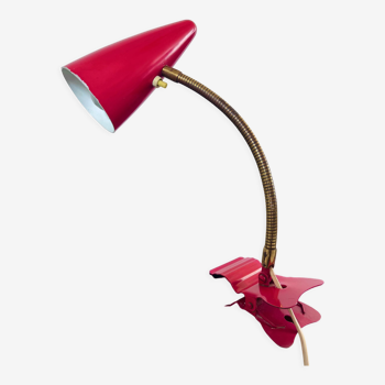 Red clip-on lamp 1950