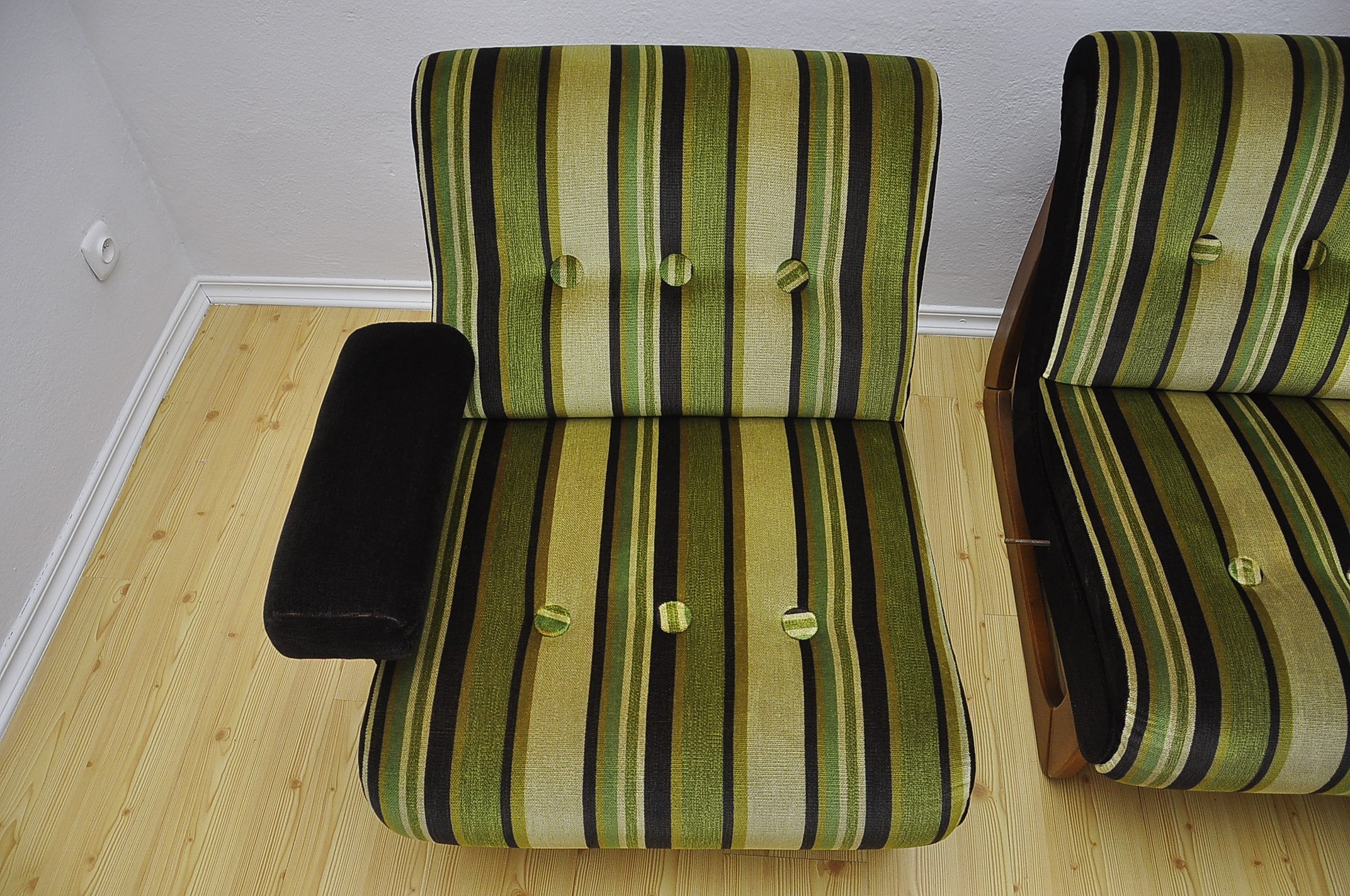 Vintage striped modular sofa, 1970s