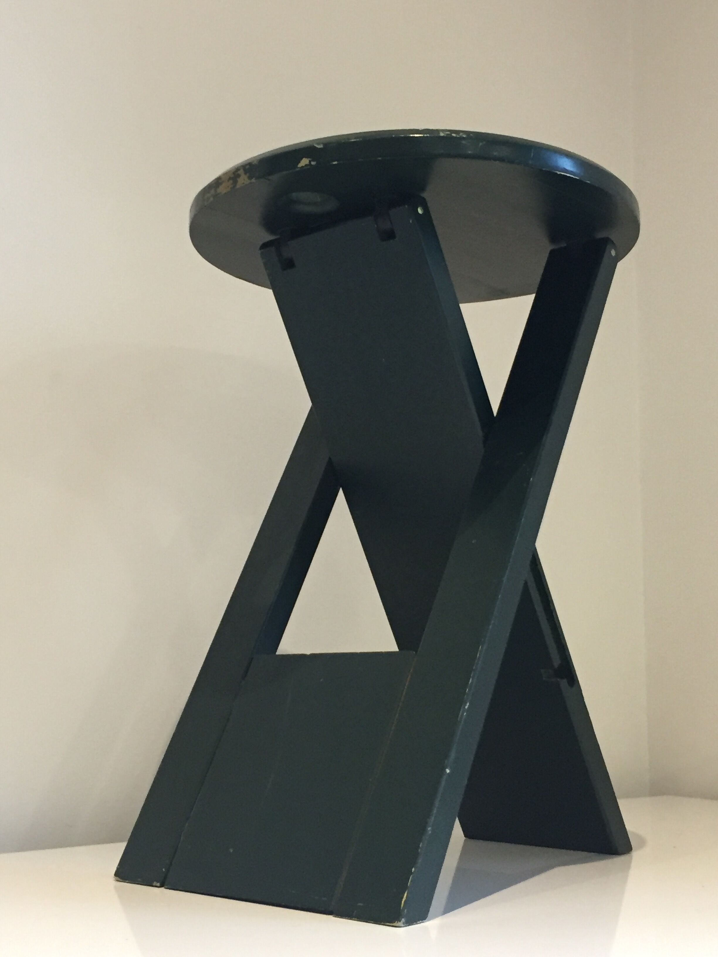 Suzy green folding stool, design Adrian Reed, 1980s