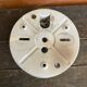 Old Ceiling Light Wall Fixture Moulded Glass + White Metal Support Years