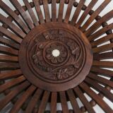 Handcrafted fruit dish 1960 solid wood unique piece