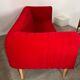 3-seater sofa Ligne Roset Ruché design Inga Sempé red alcantara