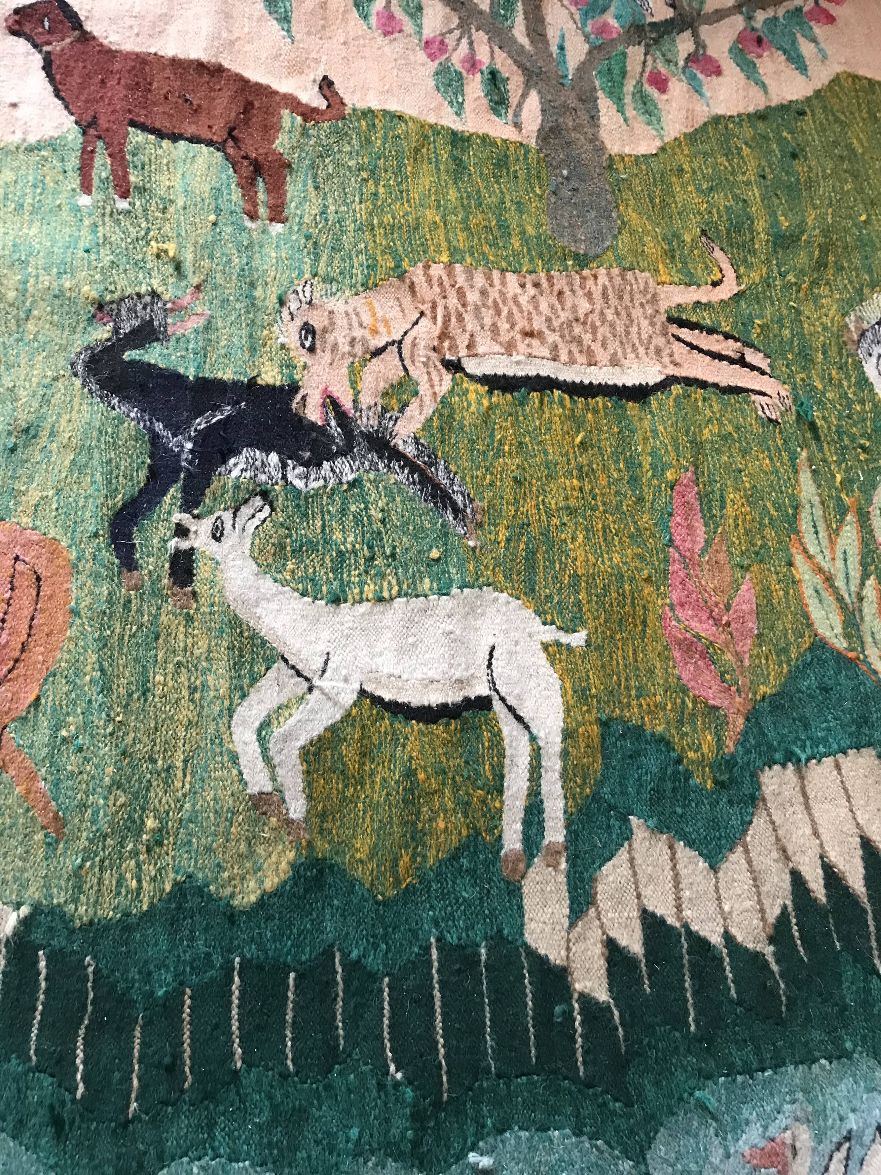 Vintage Egyptian Tapestry Ramsès Wissa Wassef circa 1960