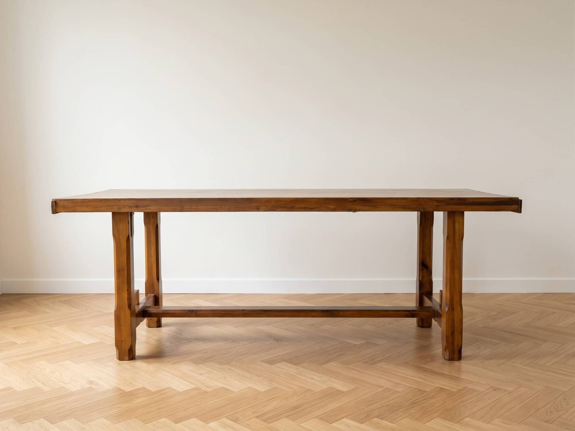 Traditional solid wood dining table
