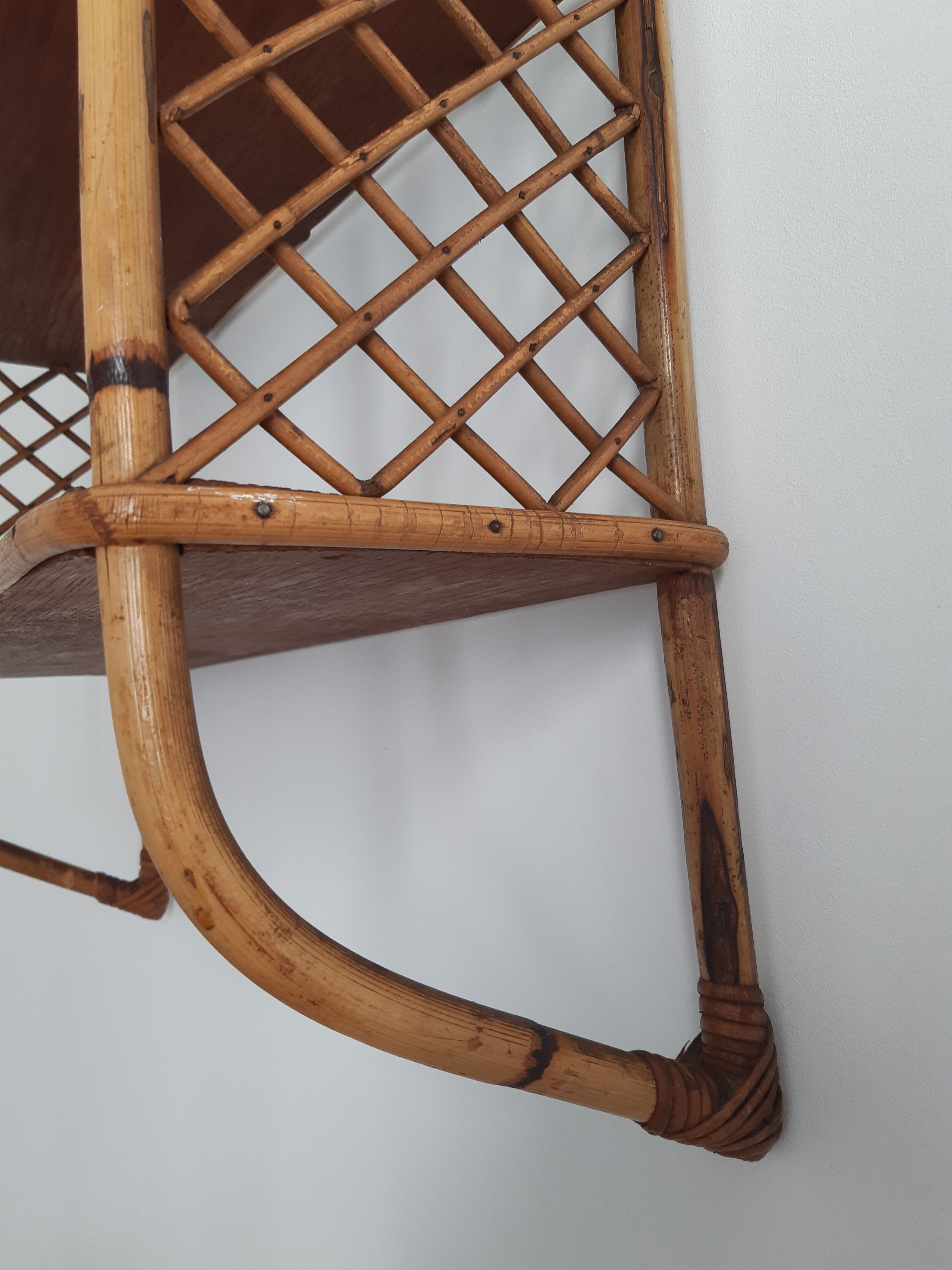 Vintage rattan floor