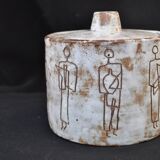 Art pottery lidd signed Kostanda A. Vallauris characters