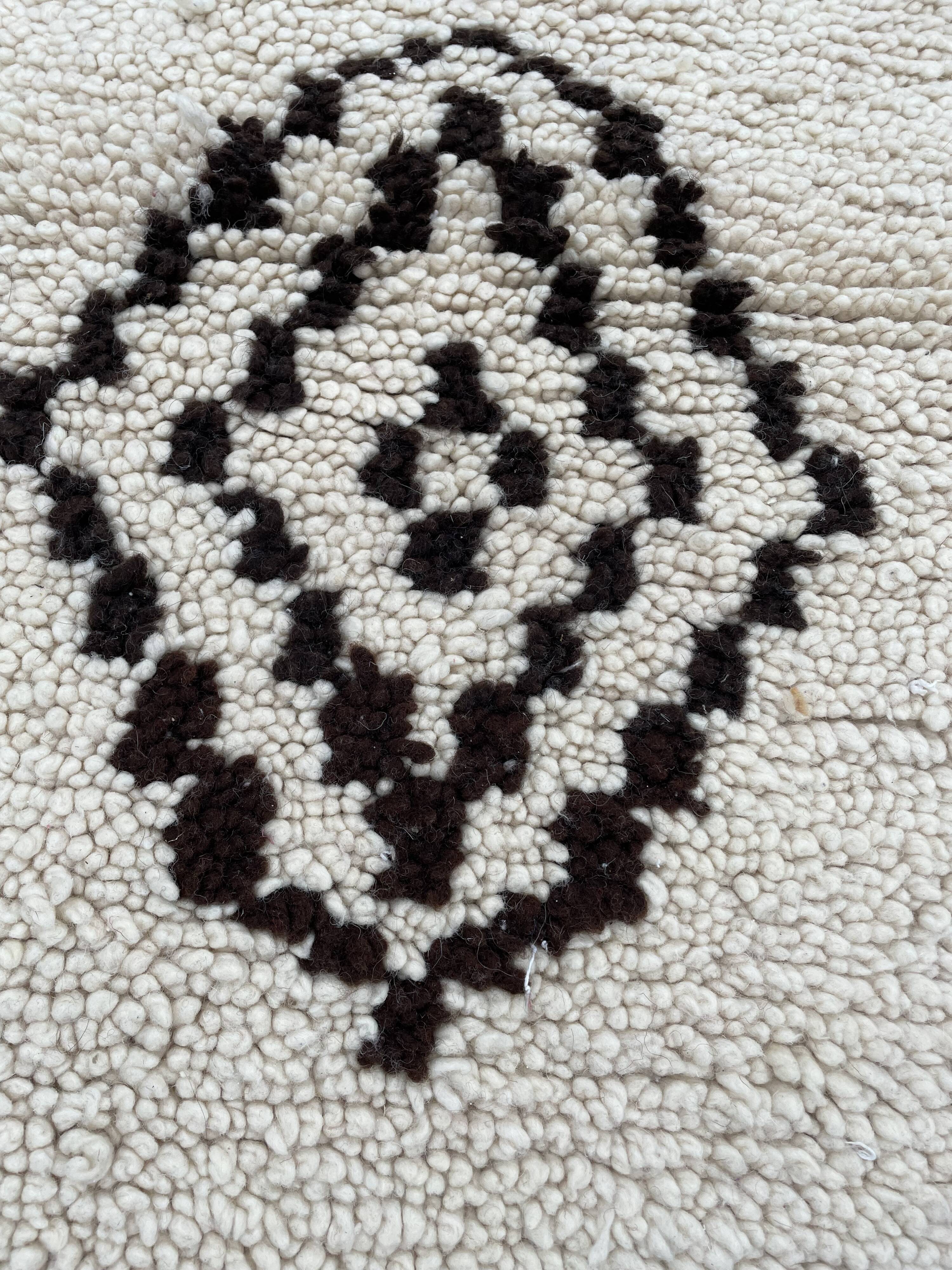 Rug berbere beni ouarain vintage wool 80x225 cm