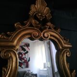 Antique gilded stucco mirror