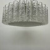 Glass Tubes Chandelier Flush mount from Doria Leuchten, 1960s