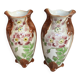 Paire de vase barbotine art nouveau
