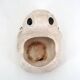 White ceramic frog flower pot by Jean Roger