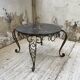Table basse rené drouet métal et marbre noir