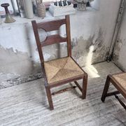 Set 4 chaises rustiques chêne De puydt, Belgique 1970