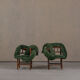 Chaises à bobines vintage, réimaginées par Corina Olaru, Hollande années 1930, ensemble de 2