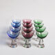 Set de 12 verres à alcool en verre coloré 1950