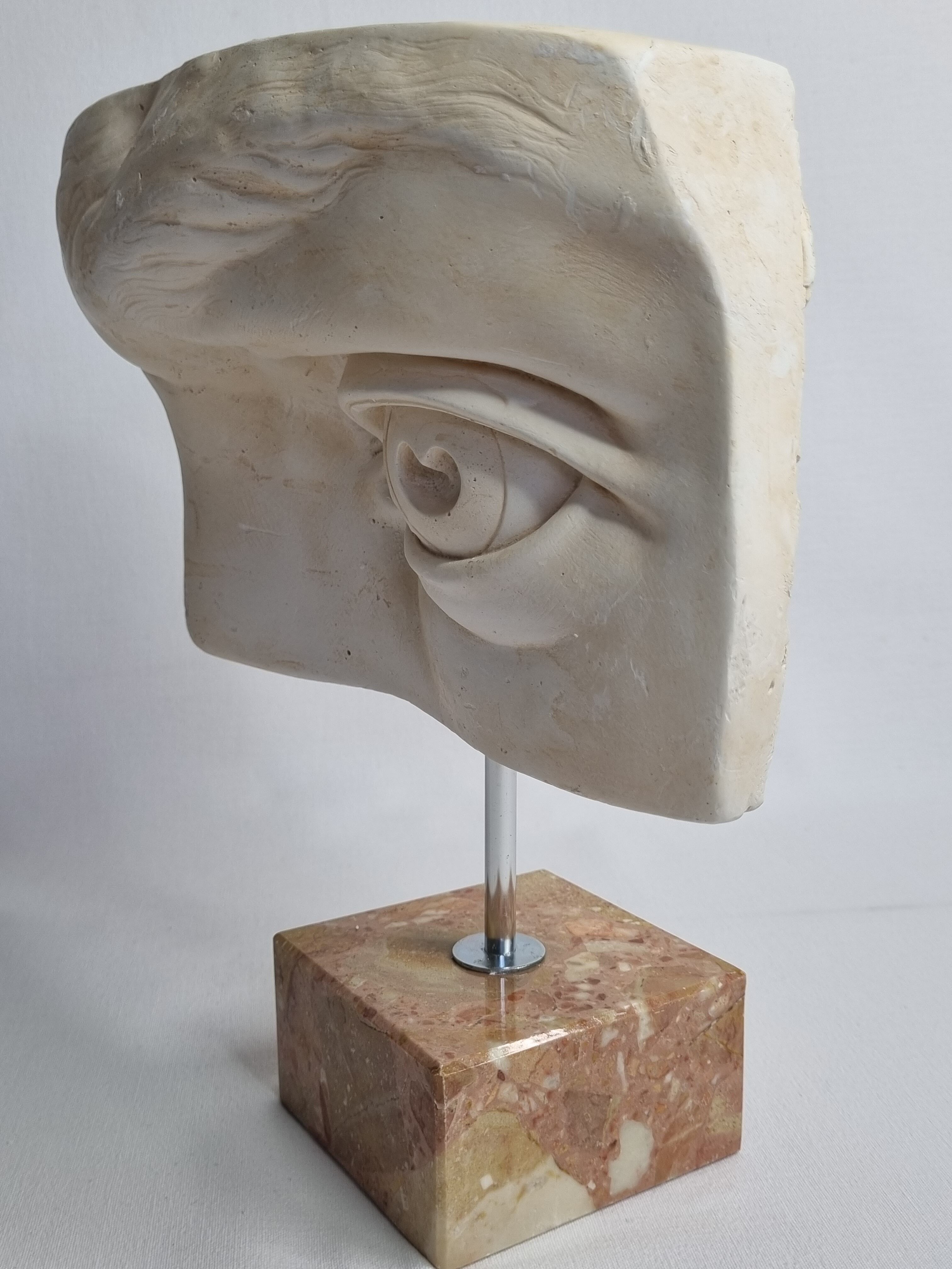 Eye of Michelangelo's "David", vintage cast after Brucciani, on base, 27 cm
