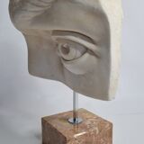 Eye of Michelangelo's "David", vintage cast after Brucciani, on base, 27 cm