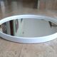Round mirror Gilac white plastic 70s - 51 cm