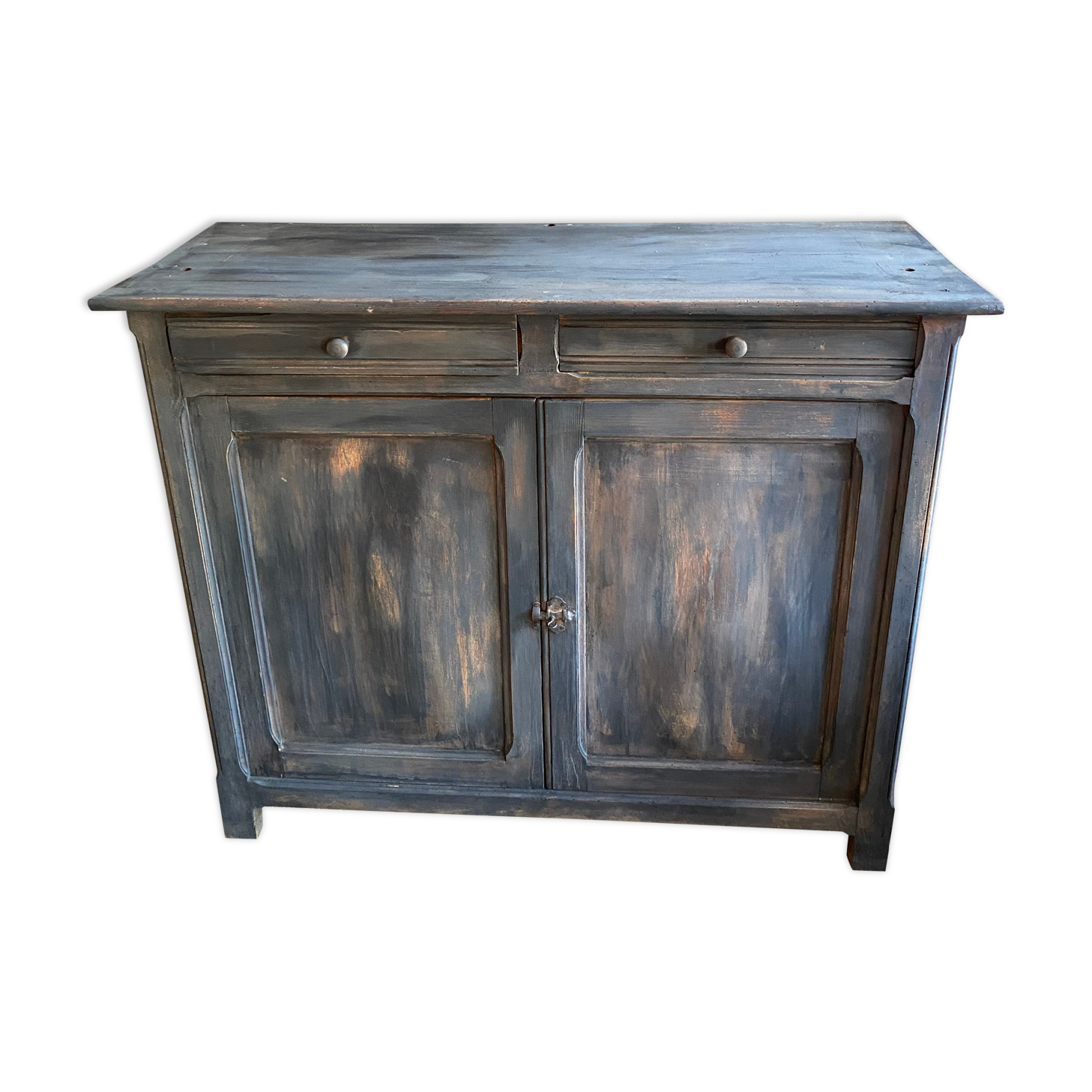 Parisian buffet in its blackened patina